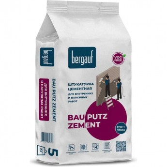 Цементная штукатурка BERGAUF bau putz zement